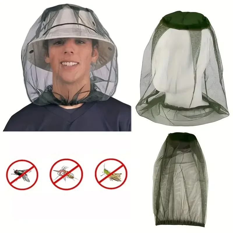 Outdoor Camping Mosquito Net - Czapka z siatką przeciw komarom, osłona
