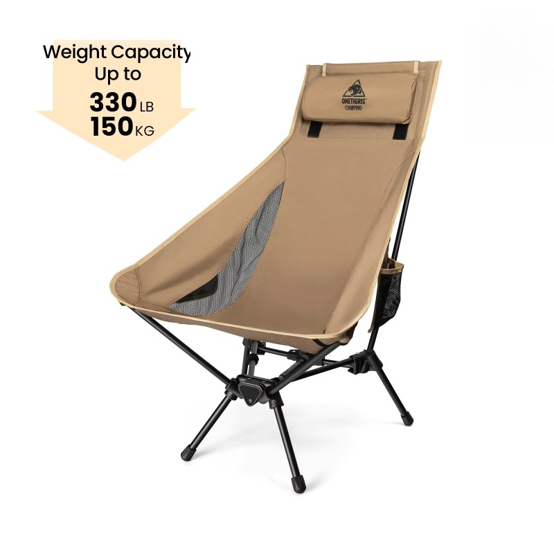 Outdoor Oversized Camping Chair - Składane krzesło kempingowe do użytku na