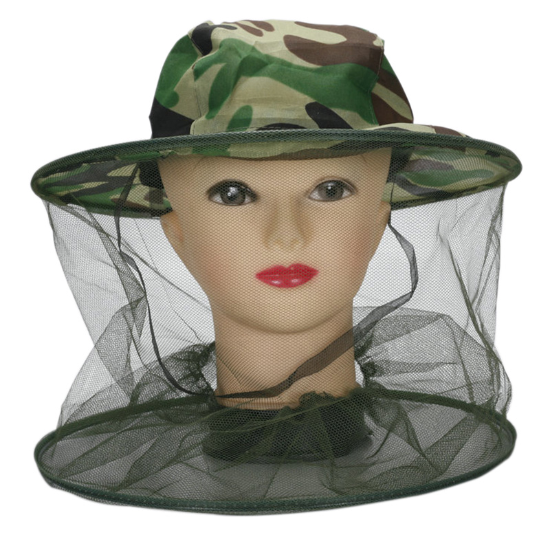 Outdoor Camping Mosquito Net - Czapka wędkarska z siatką przeciw komarom,