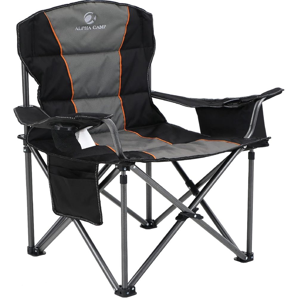 Outdoor Oversized Camping Chair - Wytrzymałe krzesło kempingowe o udźwigu 227