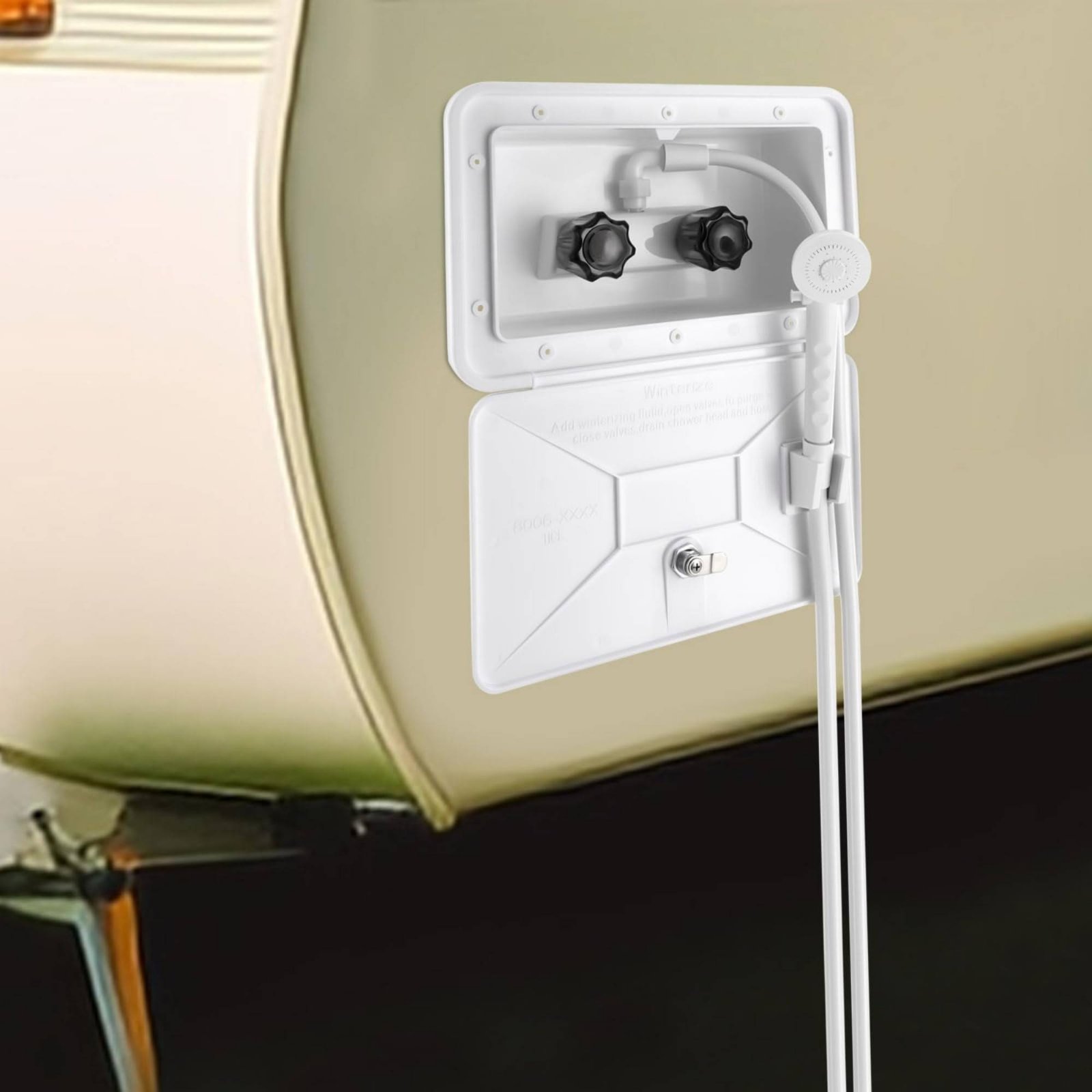 Outdoor Camping Shower - Kompaktowy zewnętrzny zestaw prysznicowy do kampera,