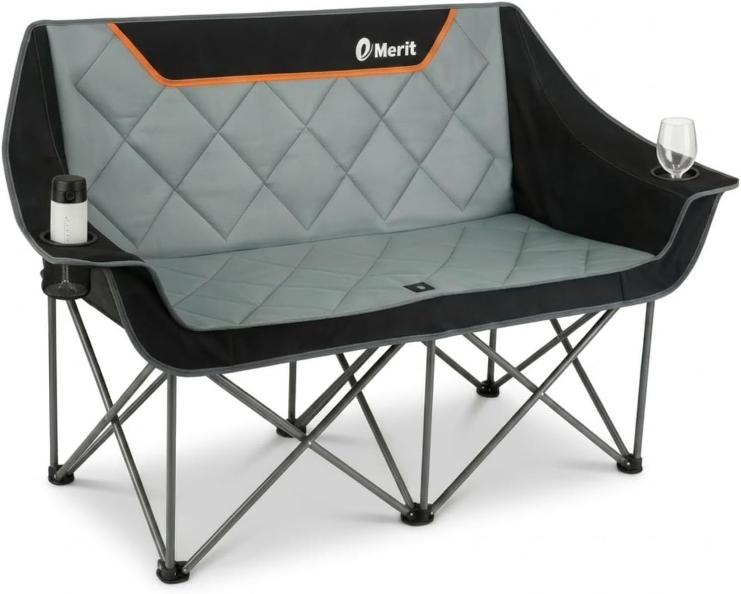 Outdoor Oversized Camping Chair - Wytrzymałe składane krzesło kempingowe 650LB, podwójne,