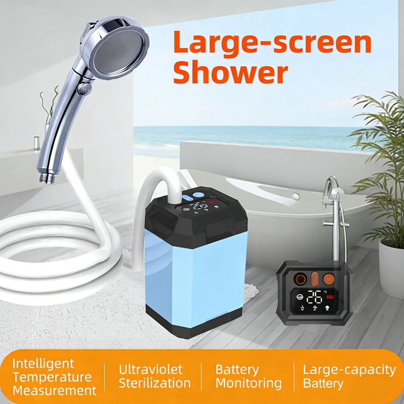 Outdoor Camping Shower - Przenośny prysznic kempingowy 5400mAh/9000mAh z wyświetlaczem