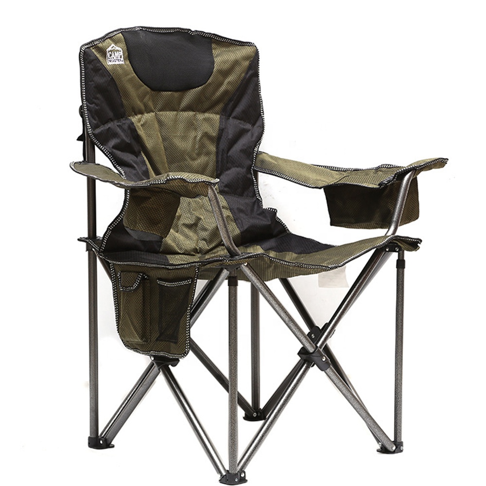 Outdoor Oversized Camping Chair - Przenośne Krzesło Składane na Zewnątrz, Duże