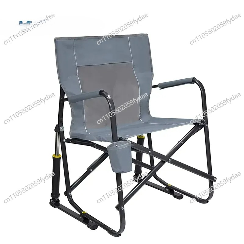 Outdoor Oversized Camping Chair - Aluminiowe, składane, powiększone krzesło bujane dla