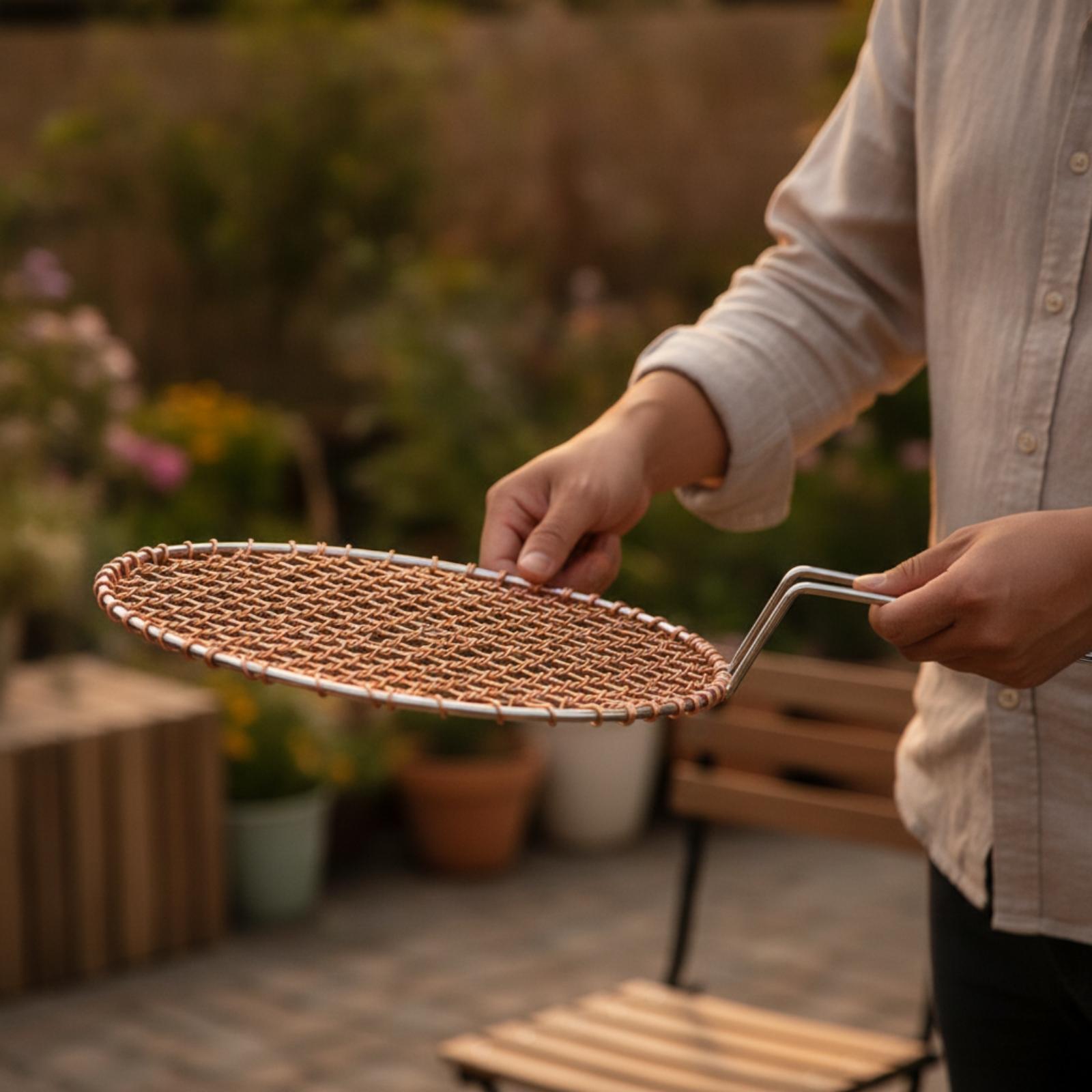 Przenośny okrągły grill z mied – Outdoor Camping Tools recenzja i cena