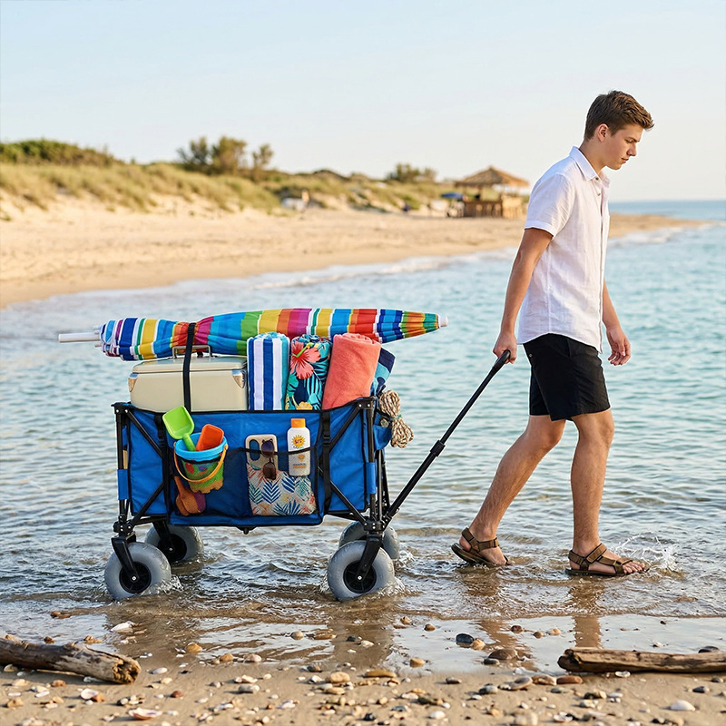 Składany metalowy wózek plażow – Outdoor Camping Furniture recenzja i cena