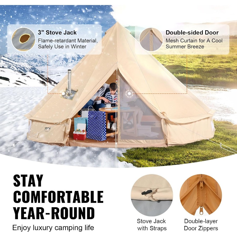 Namiot typu „yurt” z płótna, p – Outdoor Yurt Camping recenzja i cena