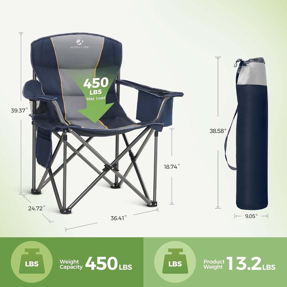Krzesło Kempingowe Powiększone – Outdoor Oversized Camping Chair recenzja i cena