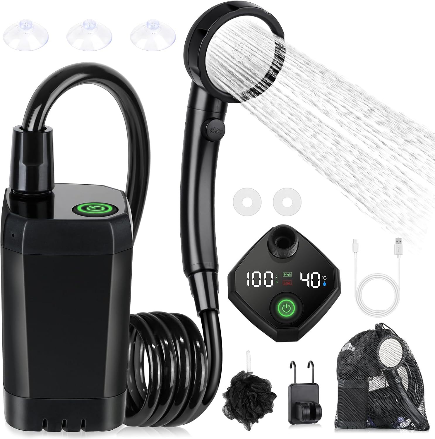 Przenośny, samozasysający, ele – Outdoor Camping Shower recenzja i cena