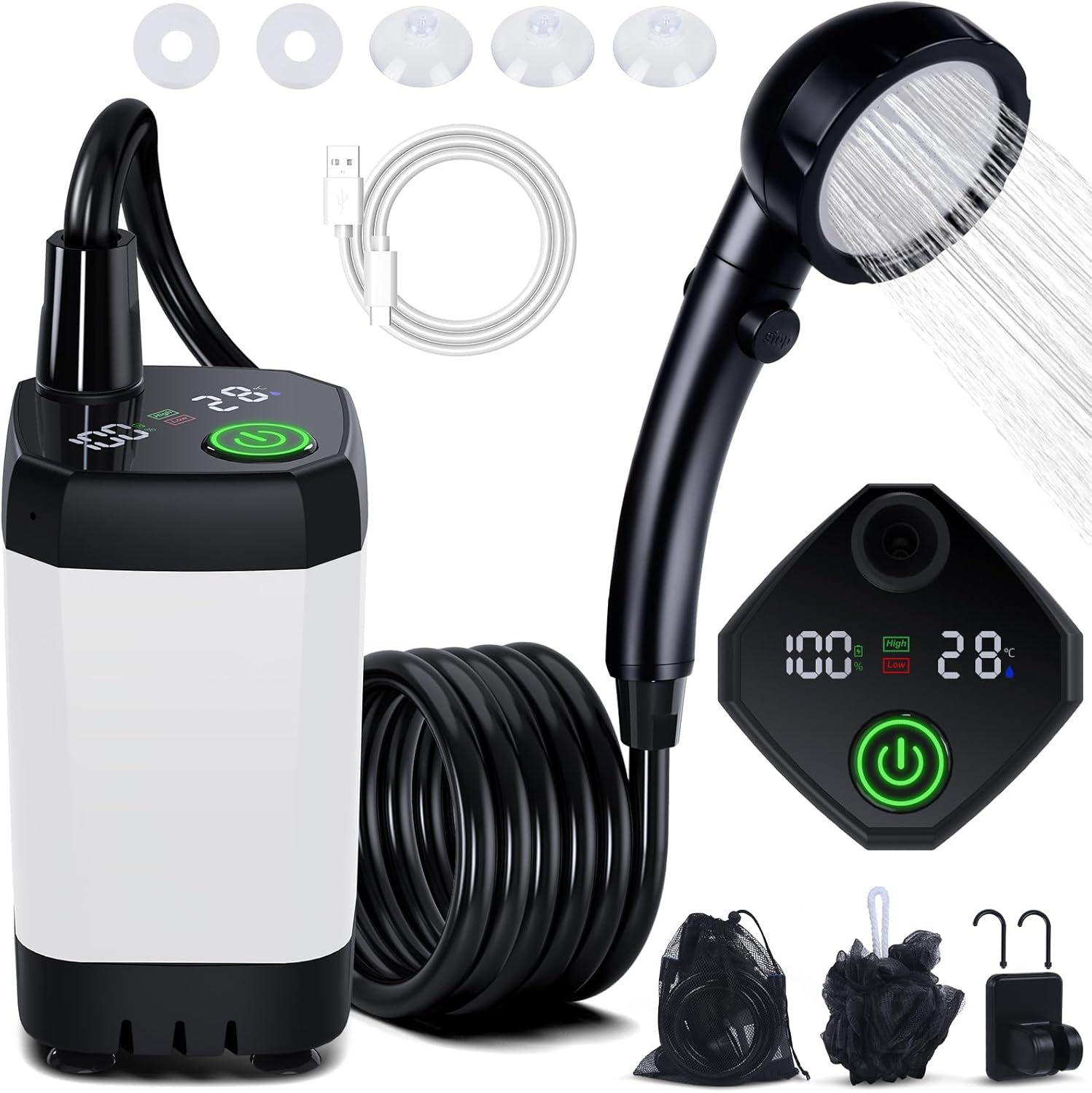 Przenośny, samozasysający, ele – Outdoor Camping Shower recenzja i cena