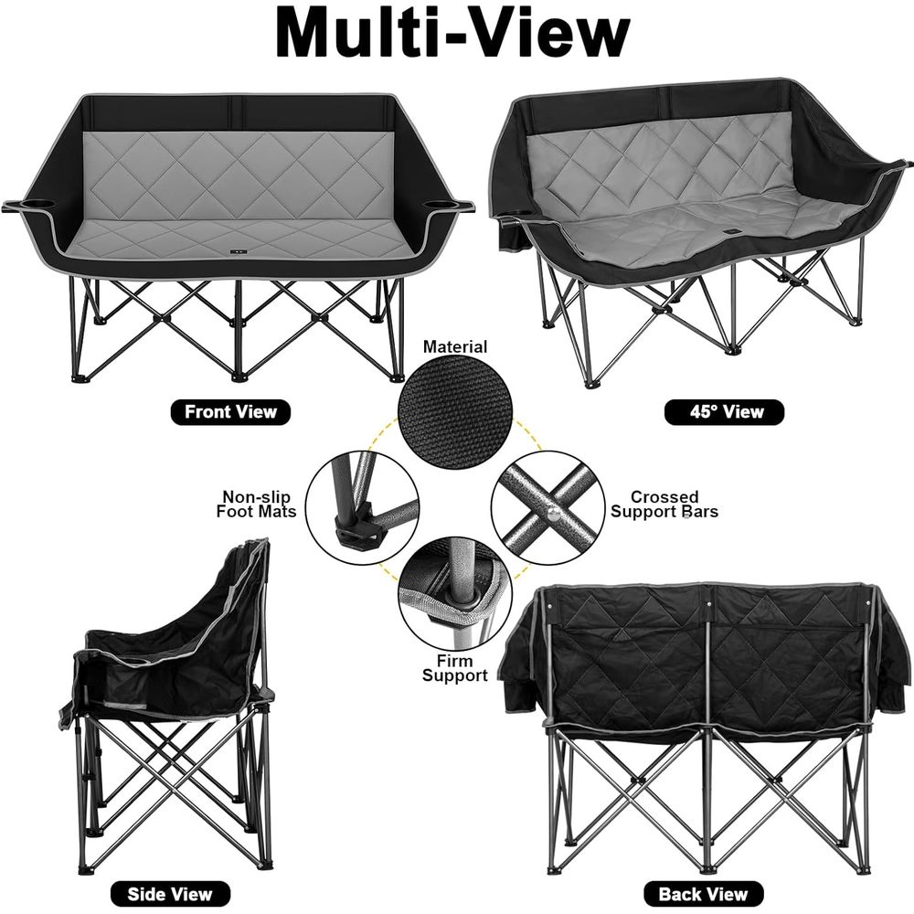 Dwuosobowe krzesło kempingowe, – Outdoor Oversized Camping Chair recenzja i cena