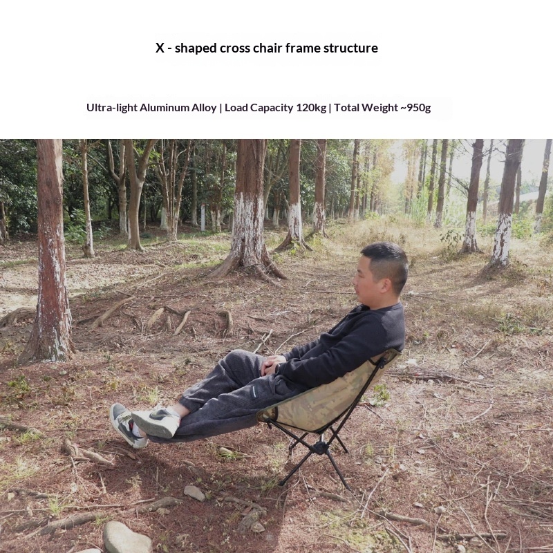 Krzesło księżycowe kamuflaż no – Outdoor Camping Chairs Folding recenzja i cena