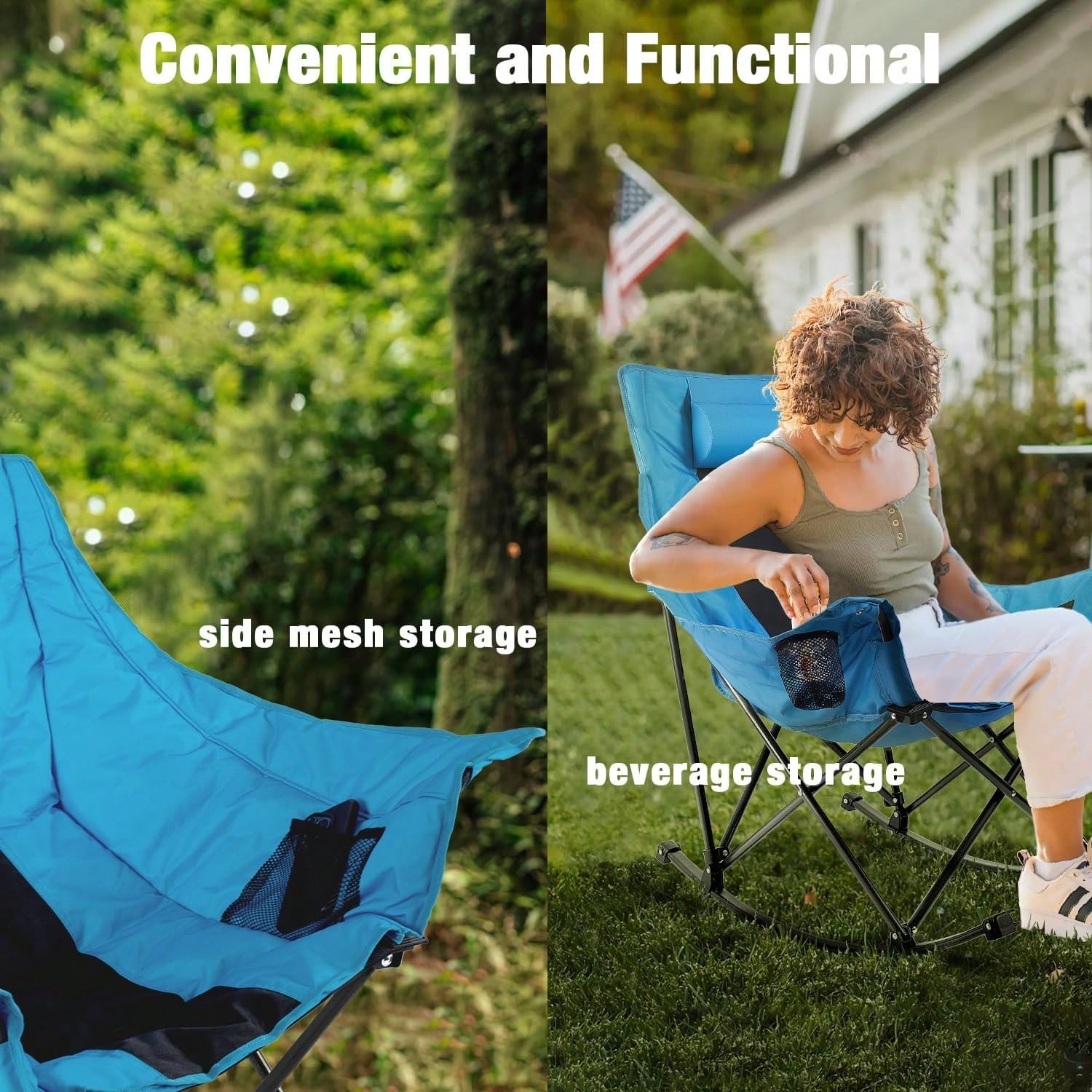 Składane krzesło kempingowe z  – Outdoor Oversized Camping Chair recenzja i cena