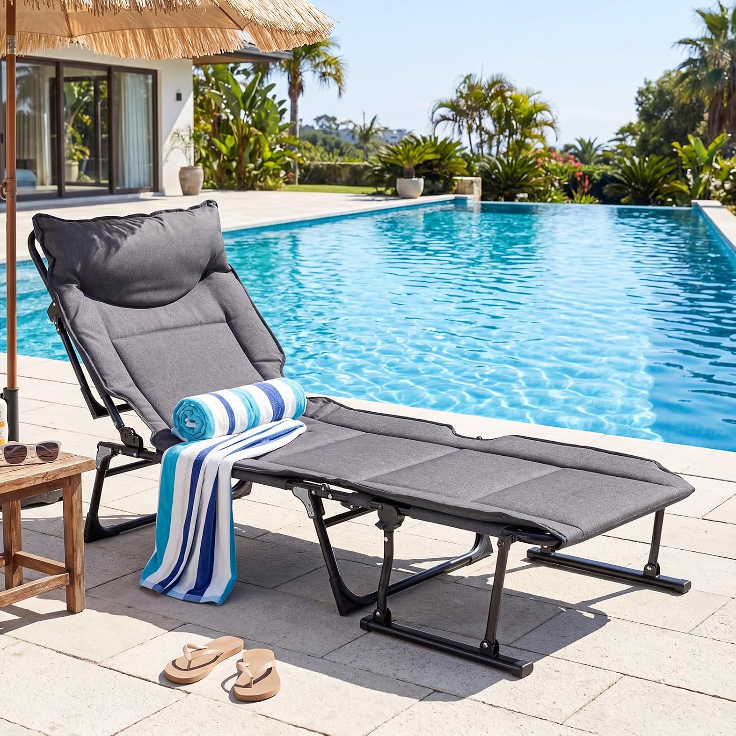 Składany zestaw leżaków ogrodo – Outdoor Camping Chairs Folding recenzja i cena