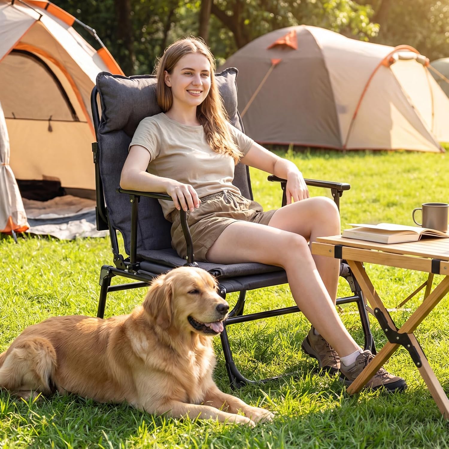 Składany zestaw leżaków ogrodo – Outdoor Camping Chairs Folding recenzja i cena