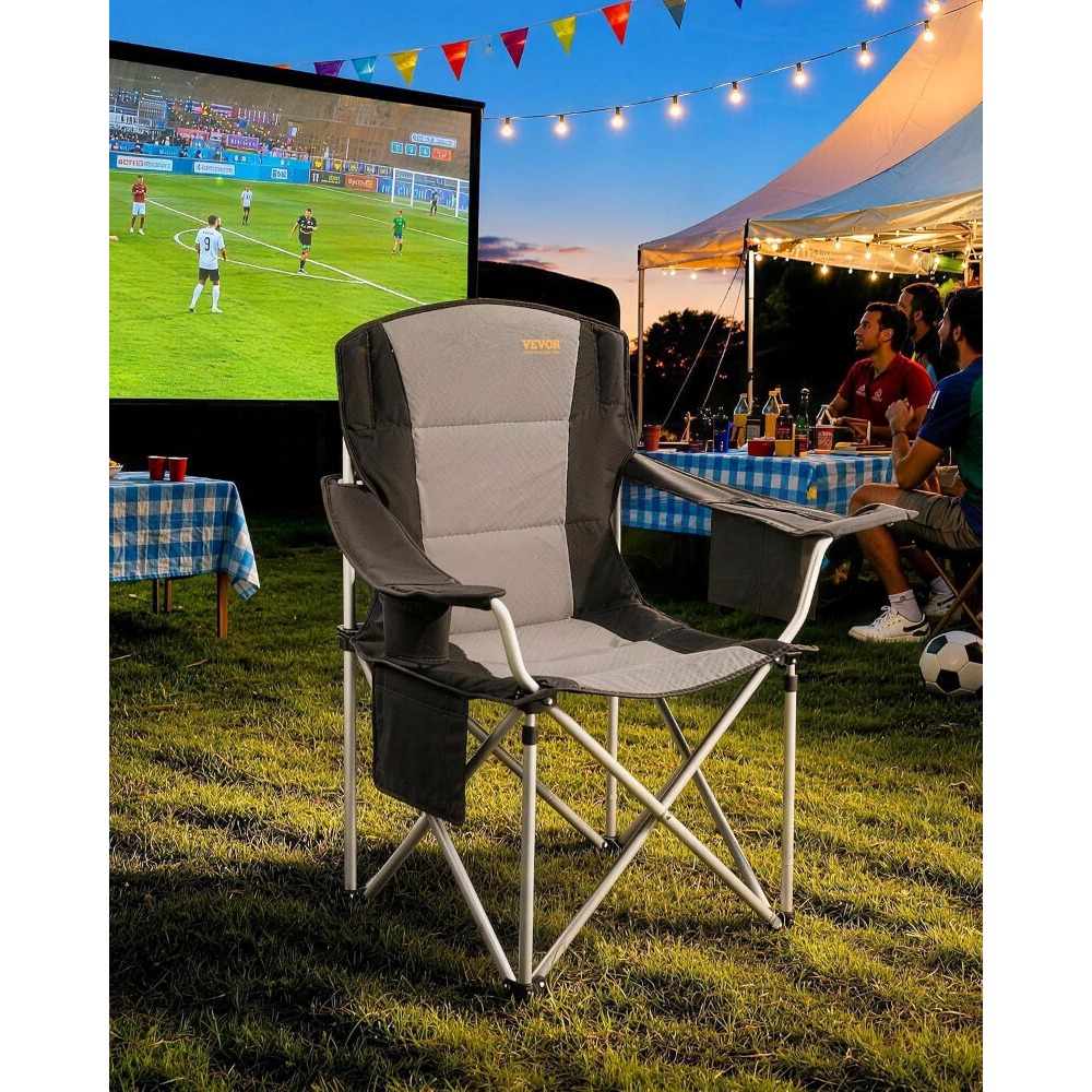 Duże składane krzesło kempingo – Outdoor Oversized Camping Chair recenzja i cena