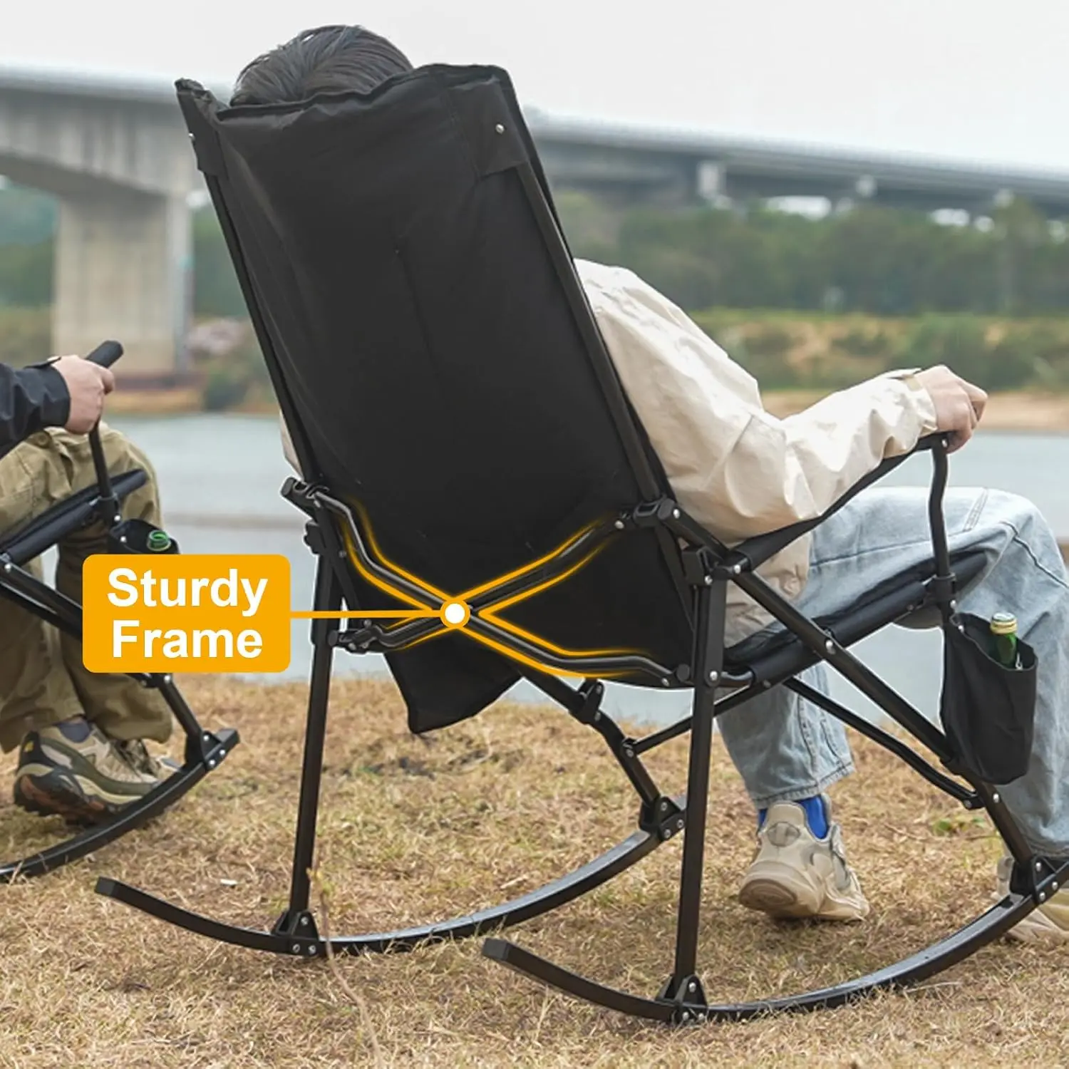 Zestaw 2 sztuk przenośnych fot – Outdoor Oversized Camping Chair recenzja i cena