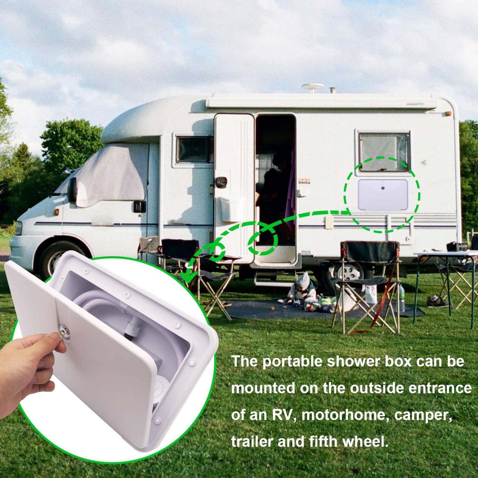 Kompaktowy zewnętrzny zestaw p – Outdoor Camping Shower recenzja i cena