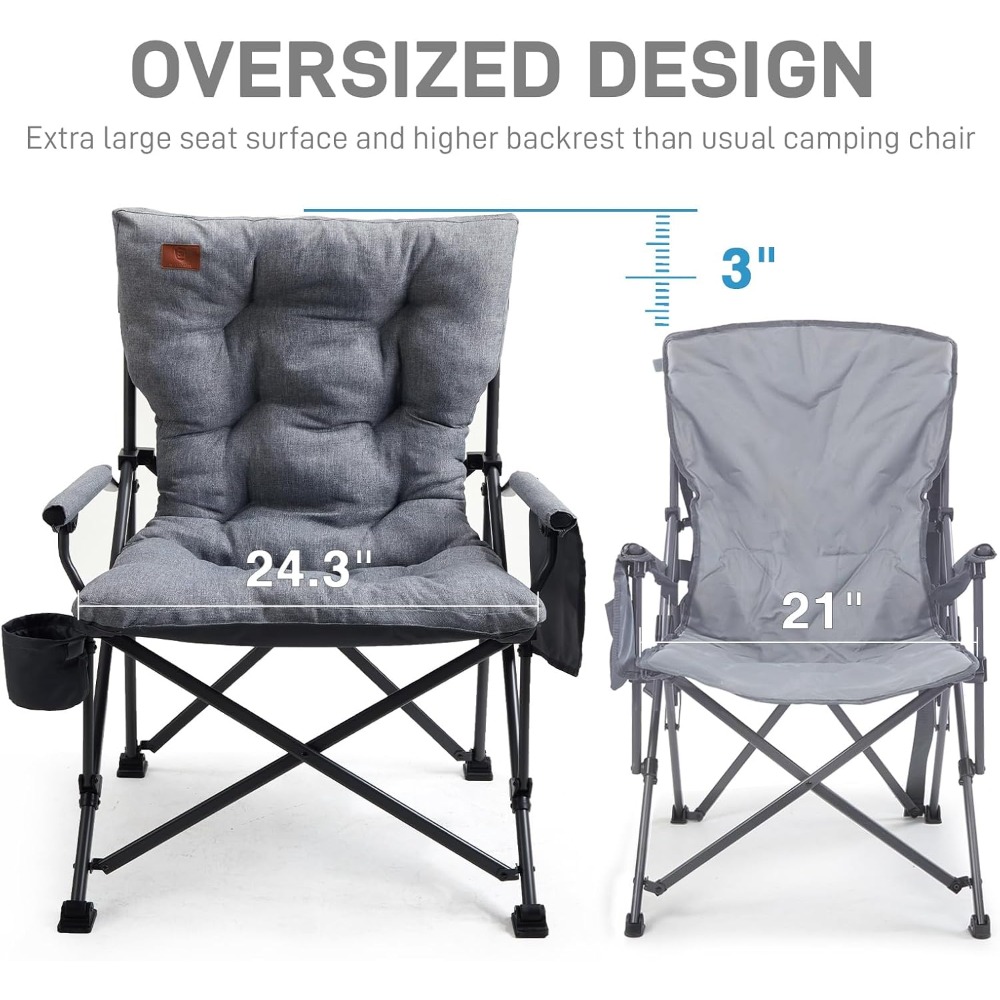 Składane krzesło kempingowe o  – Outdoor Oversized Camping Chair recenzja i cena