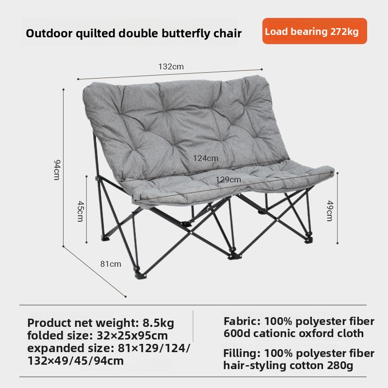Duże, składane krzesło kemping – Outdoor Oversized Camping Chair recenzja i cena
